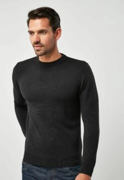 NextSOFT TOUCH CREW NECK - Stickad Tröja - Black
