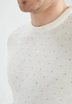 DeFactoSLIM FIT - Stickad Tröja - White -Stilfulla Val Butik 0b6310beaf9549f1b583792379876641