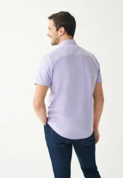 NextSHORT SLEEVE OXFORD WITH STAG - Skjorta - Lilac Purple -Stilfulla Val Butik 0f4e3b91cbf24d4e82c026f3519f98e2