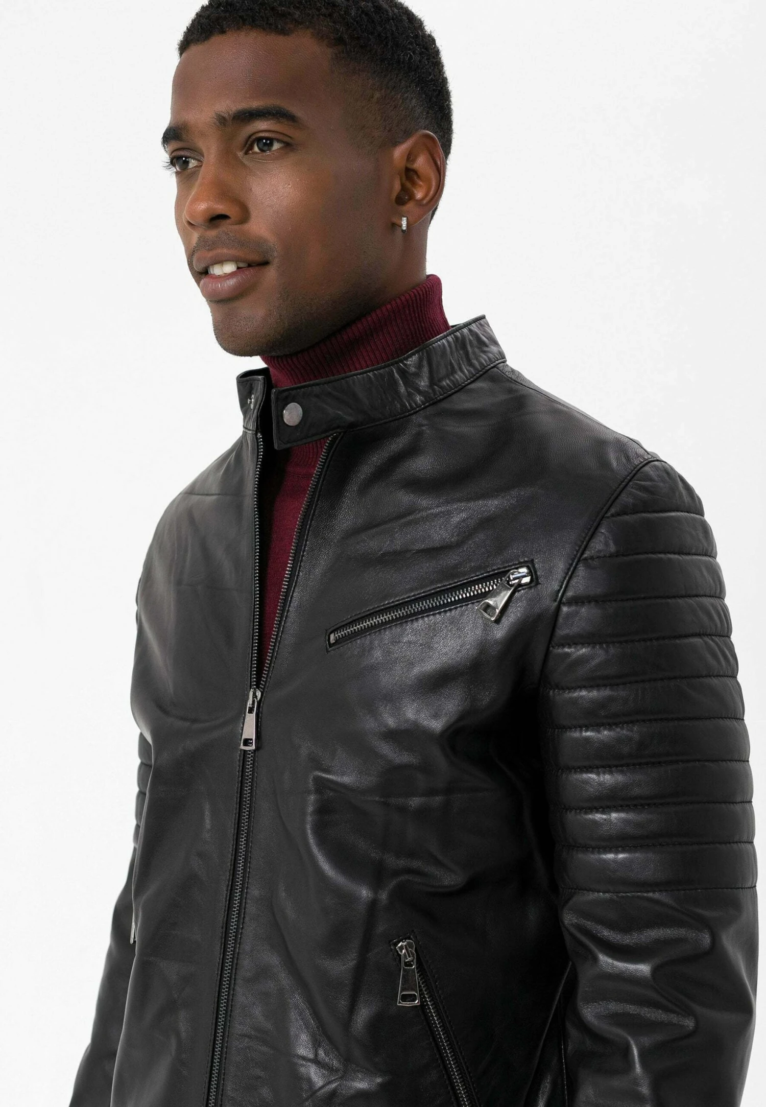 Jimmy SandersREGULAR FIT - Skinnjacka - Black 7 Jimmy SandersREGULAR FIT - Skinnjacka - Black - Bild 5