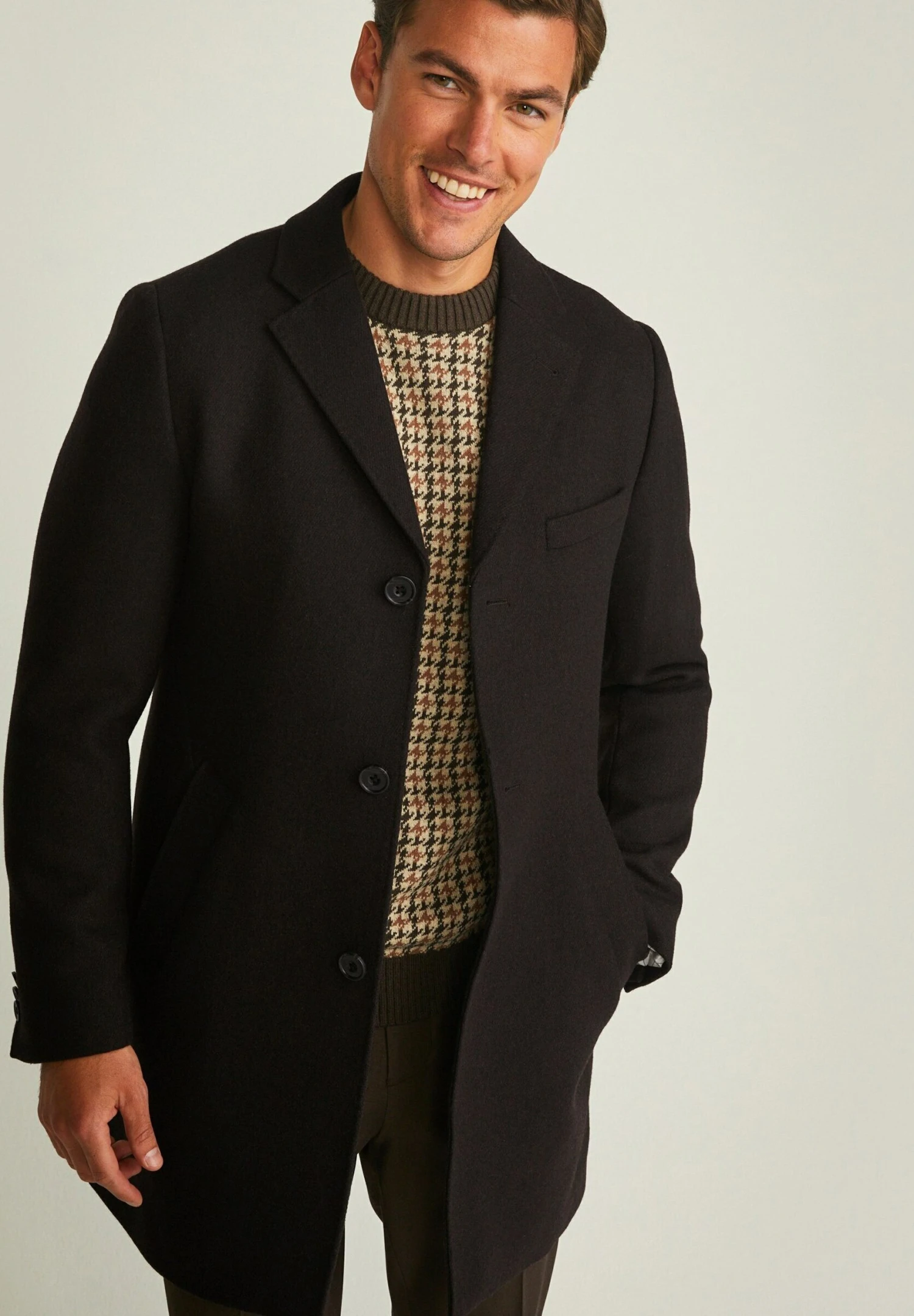 BläckSTEVEN - Kort Kappa / Rock - Dark Brown Mel 3 BläckSTEVEN - Kort Kappa / Rock - Dark Brown Mel