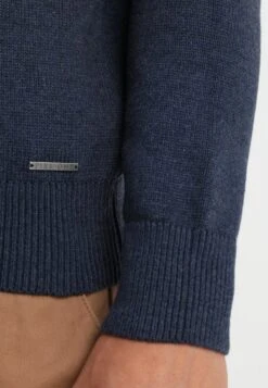 Pier OneStickad Tröja - Mottled Dark Blue -Stilfulla Val Butik 1d07938862ec4057bfe34fa082227e74