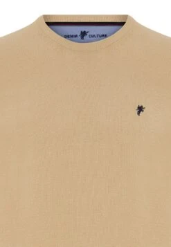 Denim CultureJEROMY - Stickad Tröja - Beige -Stilfulla Val Butik 21887005b5fd4814b5a8cd833eaeb08a