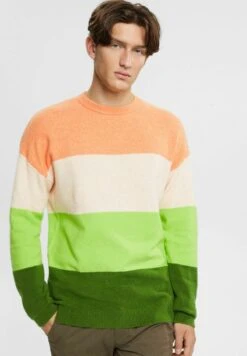 EspritMIT STREIFEN - Stickad Tröja - Citrus Green