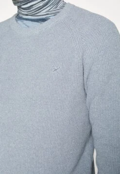 Hackett LondonMOULINE CREW - Stickad Tröja - Chambray/ecru -Stilfulla Val Butik 2d533c25fa4a468c815ee7e423e585ff