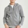 DeFactoSLIM FIT - Tröja Med Dragkedja - Grey