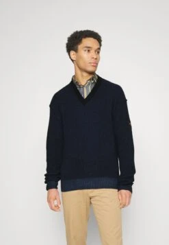 BOSSAVONE - Stickad Tröja - Dark Blue