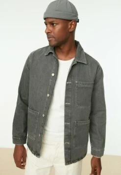 TrendyolJeansjacka - Grey -Stilfulla Val Butik 308cf346971c4ed49b0d9b0283b05646