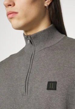 Les DeuxELIAS PATCH CASHTON HALFZIP - Kofta - Light Grey Melange/rosin -Stilfulla Val Butik 30a914a85c1947dba22bb6e9199b9e68