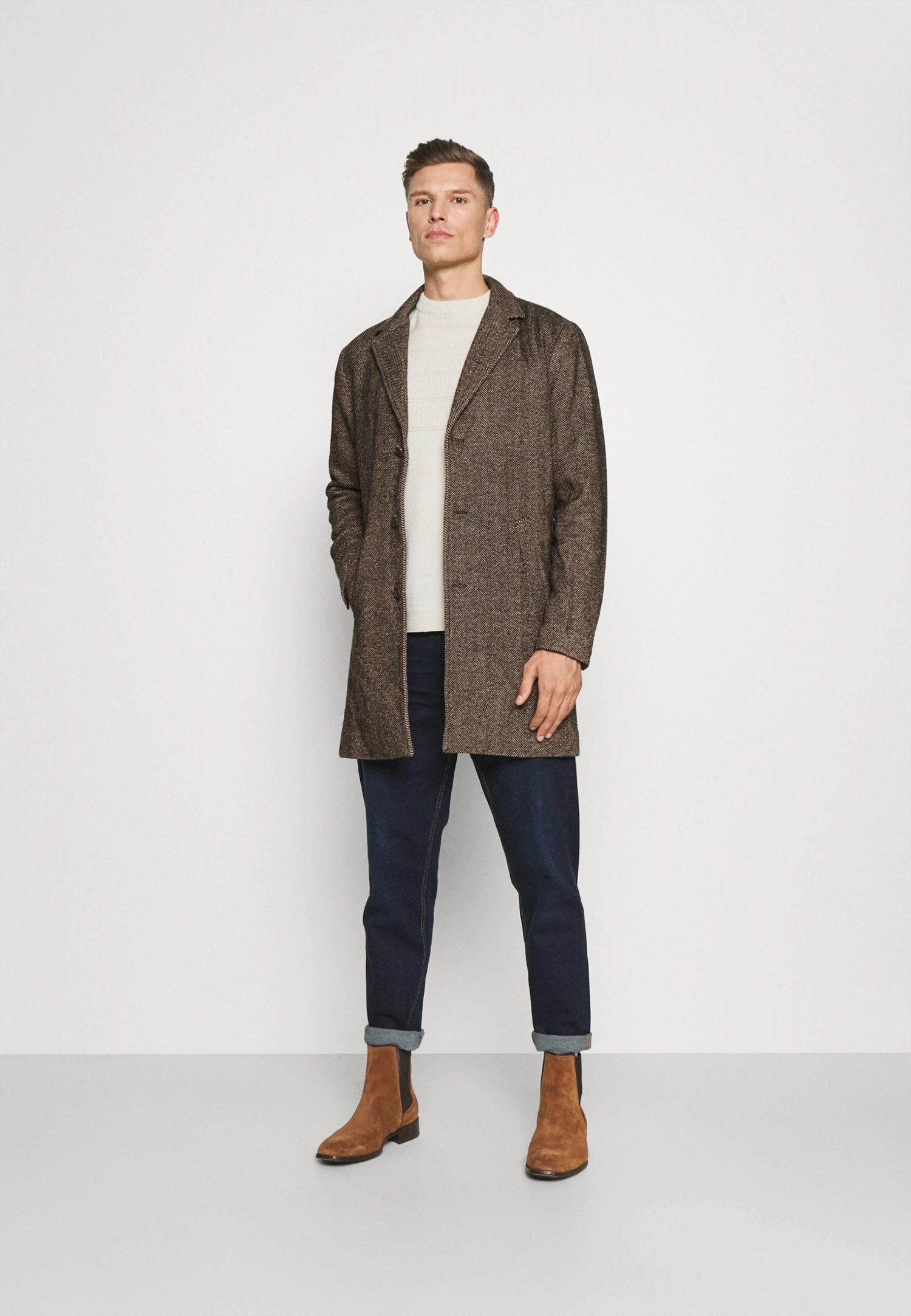 SolidSDTAVE HERRINGBONE COAT 21105919 - Klassisk Kappa / Rock - Black 4 SolidSDTAVE HERRINGBONE COAT 21105919 - Klassisk Kappa / Rock - Black - Bild 2