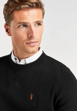 NextOXFORD MOCK - Stickad Tröja - Black -Stilfulla Val Butik 32ffce62589a40489e5a597bc2d457b2