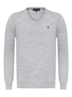 Sir Raymond TailorStickad Tröja - Grey Melange -Stilfulla Val Butik 3382f6d2d57a44638166c5d3dd983906