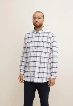 TOM TAILORSkjorta - Off White Colorful Check