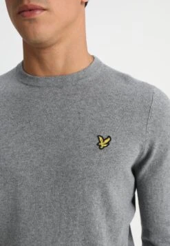 Lyle & ScottCREW NECK JUMPER - Stickad Tröja - Mid Grey Marl -Stilfulla Val Butik 36474f15d4b343d085dd22f02ad7f760