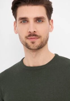 ClipperNAPOLI - Stickad Tröja - Olive Melange -Stilfulla Val Butik 3706177206d94393b23fa6ca32dce13c