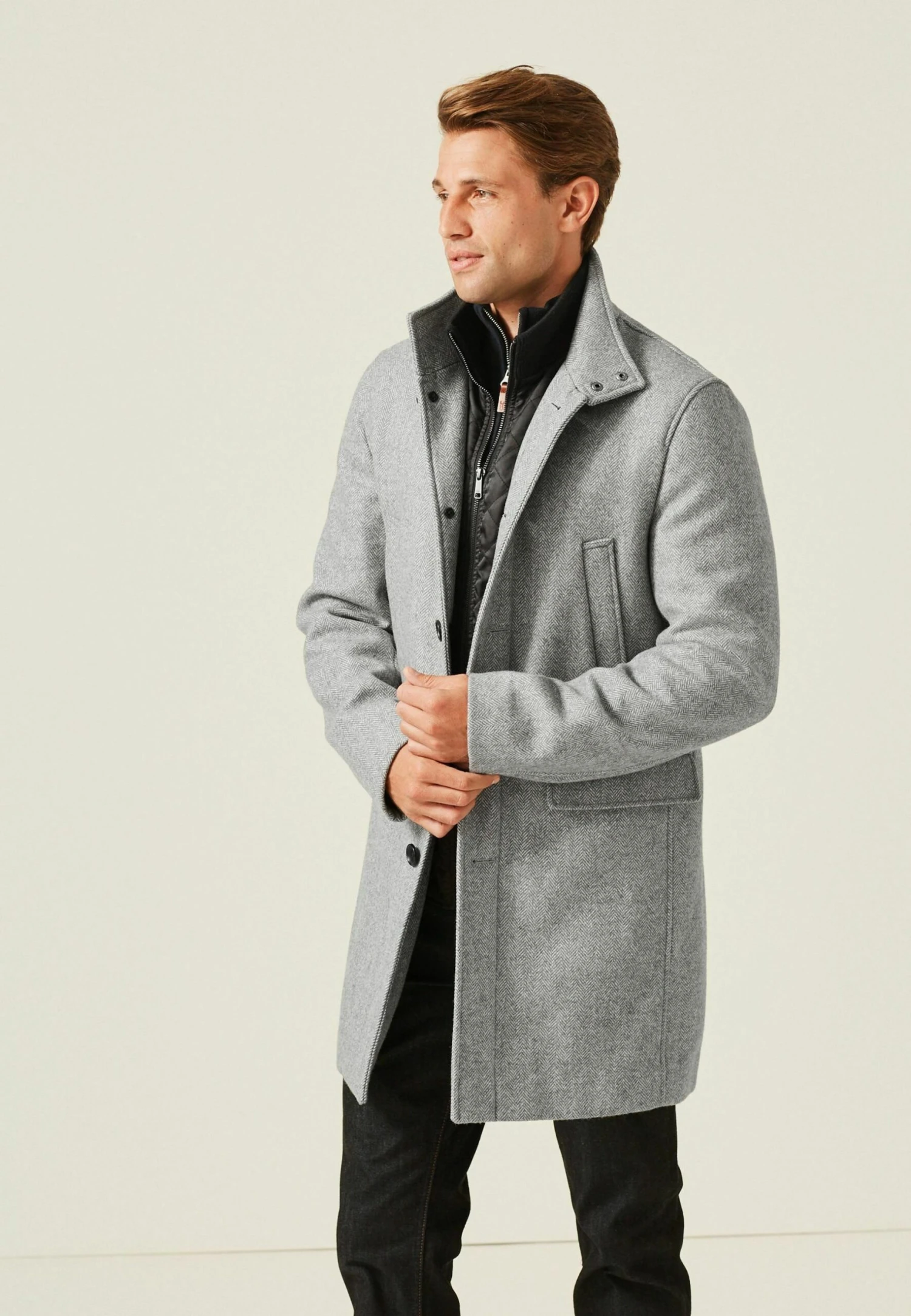 NextFUNNEL NECK - Kort Kappa / Rock - Light Grey 3 NextFUNNEL NECK - Kort Kappa / Rock - Light Grey