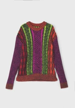 AGRUNISEX NEON PLAITED CABLE CREW - Stickad Tröja - Multi -Stilfulla Val Butik 38ff74ae5fc84fc4ad98922c533b1db5