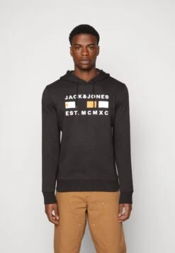 Jack & JonesJCOFREDDIE HOOD - Sweatshirt - Black