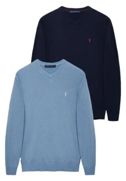 Polo Club2 PACK V-AUSSCHNITT - Stickad Tröja - Blue -Stilfulla Val Butik 464b06fac34d4fe69d67bcc9adfa60ac