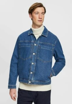 EspritJeansjacka - Blue Dark Washed