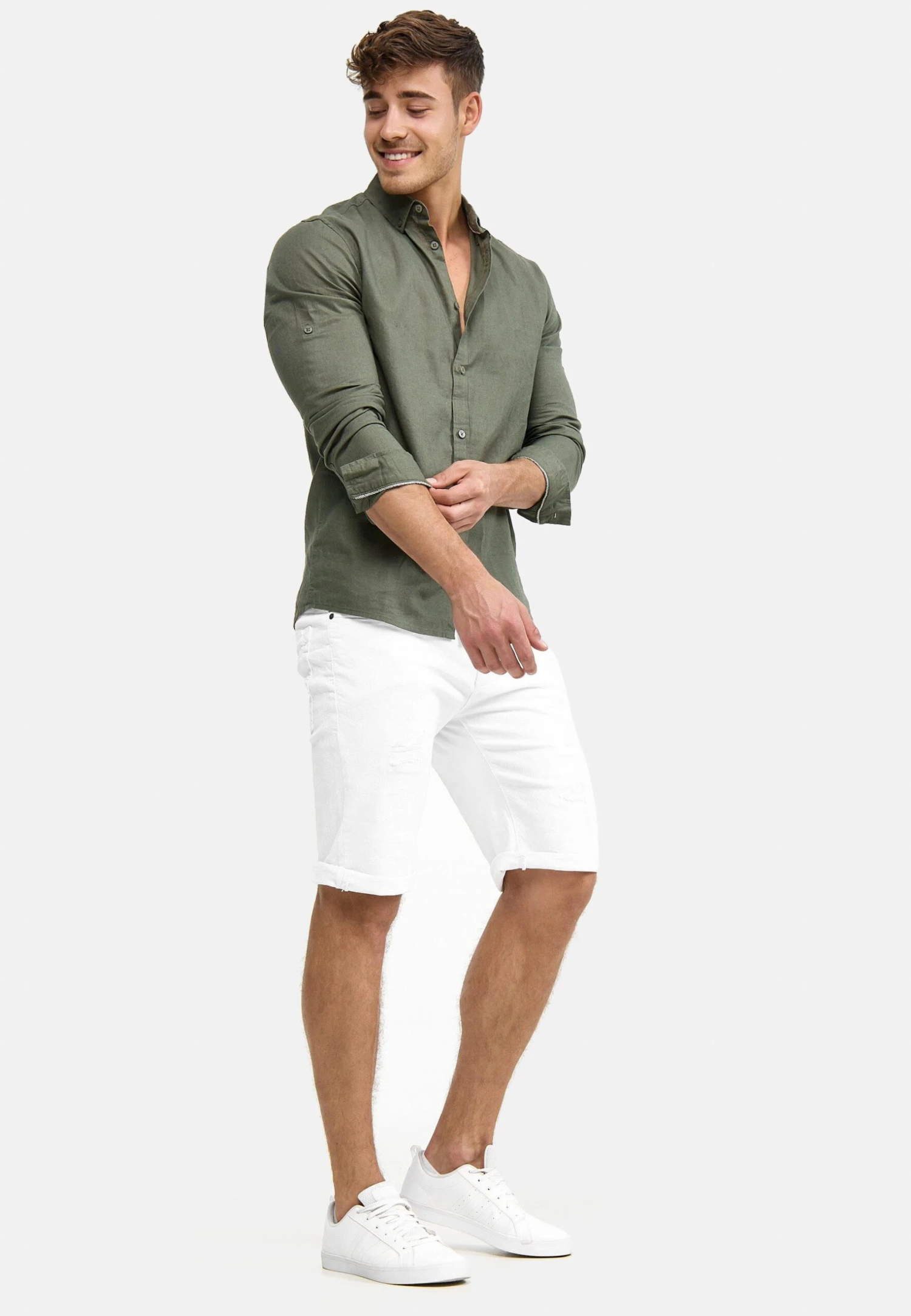 INDICODE JEANSCUBA CADEN - Jeansshorts - Off-white 4 INDICODE JEANSCUBA CADEN - Jeansshorts - Off-white - Bild 2