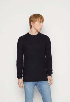 Brave SoulBINARYO - Stickad Tröja - French Navy/ox Blood