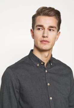 KronstadtDEAN DIEGO - Skjorta - Dark Grey -Stilfulla Val Butik 58c73f8a5856426f879c3fba4f8c8496