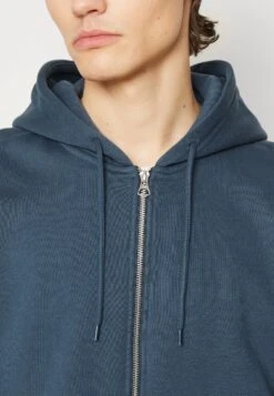 WeekdaySTANDARD ZIP HOODIE - Tröja Med Dragkedja - Dark Petrol Blue -Stilfulla Val Butik 598cbd4fd79147638694f034bec833e8