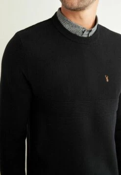 NextMOCK - Stickad Tröja - Black Textured -Stilfulla Val Butik 60ae3bcc755b47229bbd2e7f49ace6ab