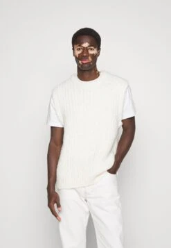 J.LINDEBERGALFONS SLIPOVER - Stickad Tröja - Cloud White -Stilfulla Val Butik 66a8411a34634e93a694405d75e534cf