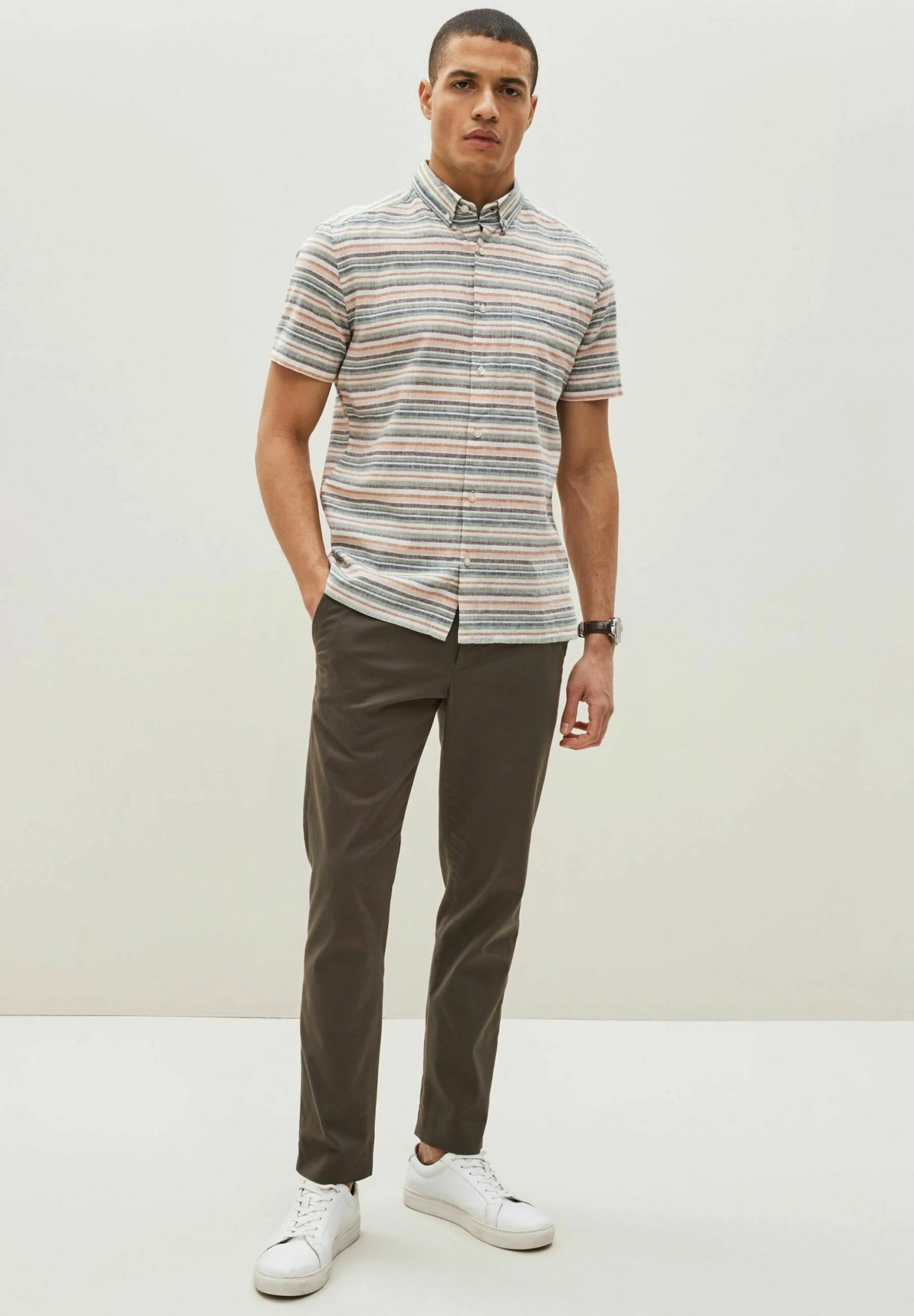NextSHORT SLEEVE STRIPE - Skjorta - Multi 4 NextSHORT SLEEVE STRIPE - Skjorta - Multi - Bild 2