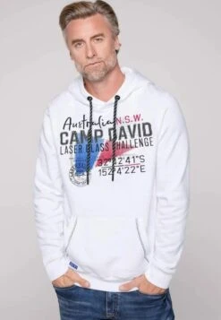 Camp DavidMIT LOGO-APPLIKATIONEN - Luvtröja - Opticwhite