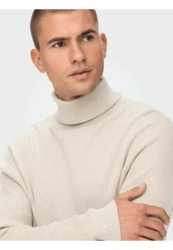 Only & SonsONSPHIL ROLL NECK - Stickad Tröja - Silver Lining -Stilfulla Val Butik 749527059dba4b709798473f8cb25cff