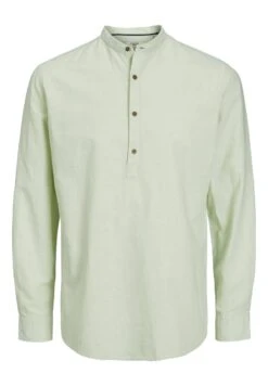 JACK&JONES Premium Jack & Jones PREMIUMJPRBLASUMMER HALF PLACKET L/S SN - Skjorta - Celadon Green
