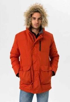 Jimmy SandersREGULAR - Vinterkappa /-rock - Orange -Stilfulla Val Butik 75ad56d108f64c74bff191af0367648d