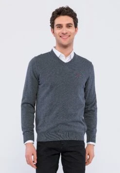 Basics And MoreStickad Tröja - Antracite