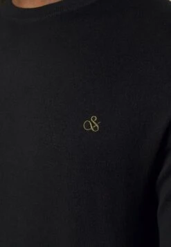 Scotch & SodaESSENTIALS CREWNECK - Stickad Tröja - Black -Stilfulla Val Butik 79e1ffb6985d483cacd40c358c3f50c1