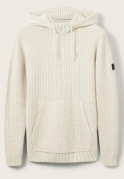 TOM TAILOR DENIMMIT STRUKTUR - Luvtröja - Cold Beige Melange -Stilfulla Val Butik 7f664234e62c4227aa8817460db59a27