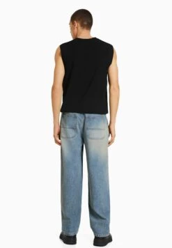 BershkaBAGGY - Jeans Straight Leg - Blue/grey -Stilfulla Val Butik 83ba4552eb5c4b1db65e134d312f4d16