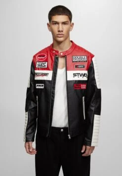 PULL & BEAR PULL&BEARJacka I Konstläder - Mottled Black