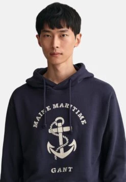 GANTMARITIME - Luvtröja - Evening Blue -Stilfulla Val Butik 892484fa347e42319eb7c00b59a0e468