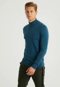 CHASIN'ARD MOCK - Stickad Tröja - Blue -Stilfulla Val Butik 8956b7e036be42338be5db22e7705b0d