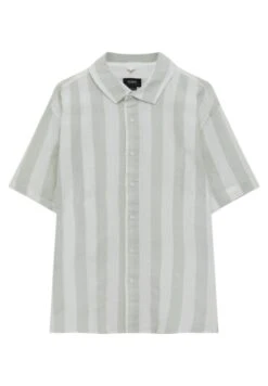 PULL & BEAR PULL&BEARSTRIPED SHORT SLEEVE - Skjorta - Light Green -Stilfulla Val Butik 897afb73b4984dbcb651e0186711c270