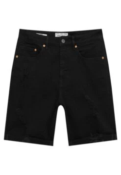PULL & BEAR PULL&BEARSLIMFIT - Jeansshorts - Black -Stilfulla Val Butik 8e22e0f33ca34a9991a63ecfb546925a