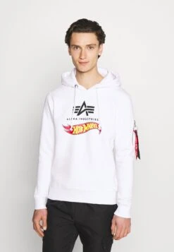 Alpha IndustriesHOT WHEELS FLAG HOODY - Sweatshirt - White