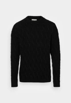 TOM TAILOR DENIMCABLE - Stickad Tröja - Black