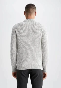 DeFactoREGULAR FIT - Stickad Tröja - Grey -Stilfulla Val Butik 978d6f73d1ac4f78ba998de424397617