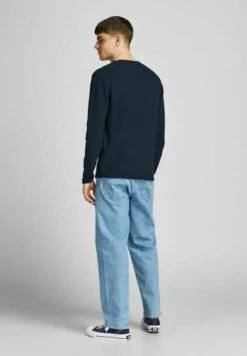 Jack & JonesJORPAUL TONS CREW NECK DETAIL - Stickad Tröja - Navy Blazer -Stilfulla Val Butik 979d91f6bde14556957eb85898e2c9bf
