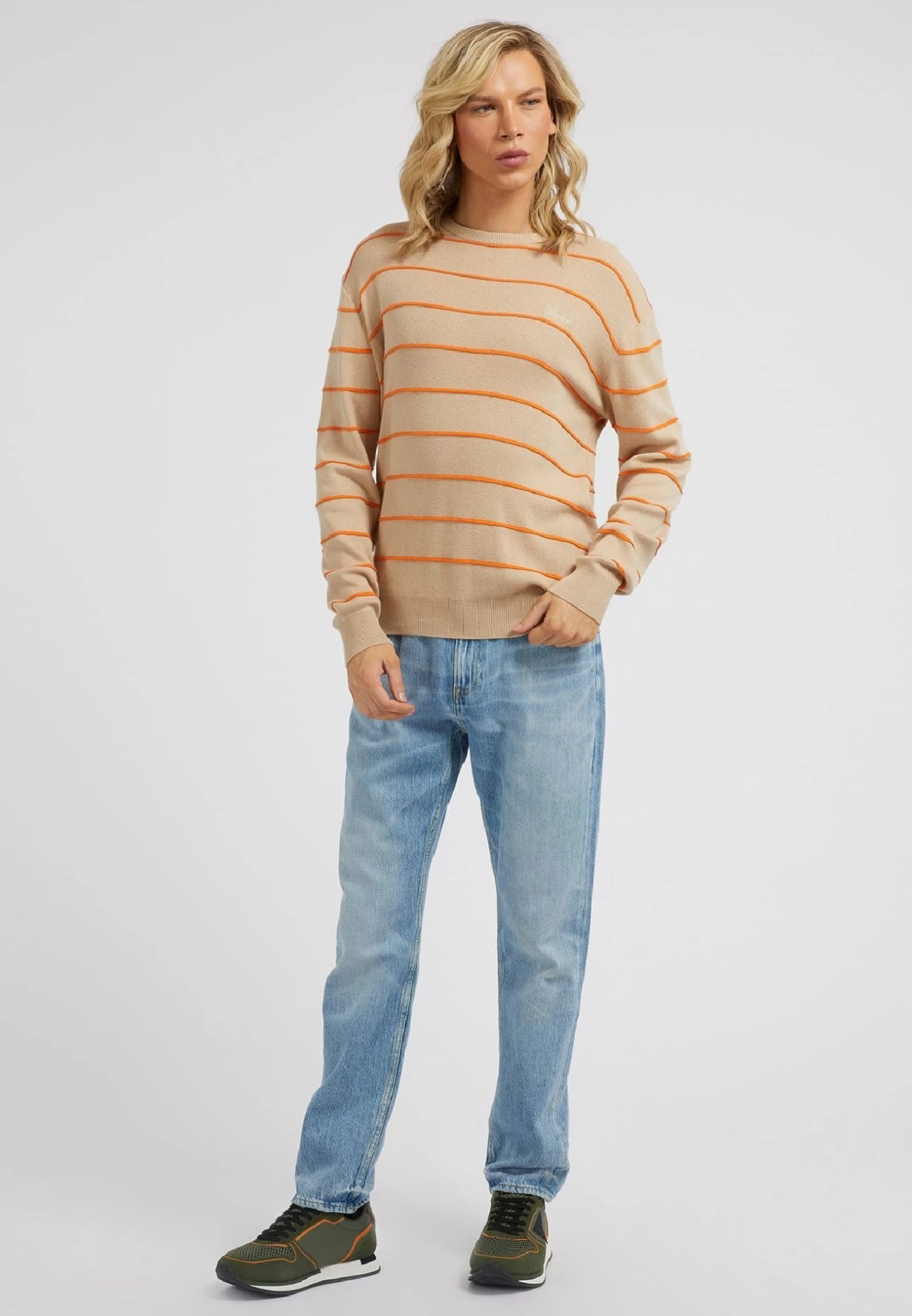 GuessStickad Tröja - Beige 3 GuessStickad Tröja - Beige - Bild 2