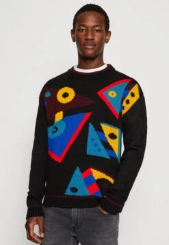 KaotikoCUBISM UNISEX - Stickad Tröja - Black -Stilfulla Val Butik 99e5fe872d1d4a68a540676be7c50019